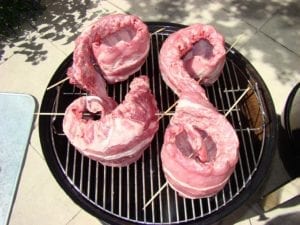 4 slabs of rolled ribs in 18.5" WSM