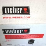 Weber website URL on top of box