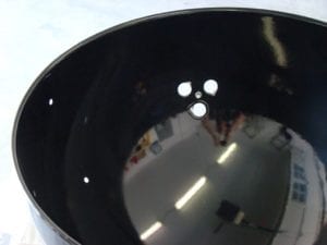 Interior view of charcoal bowl
