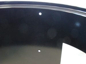Interior view of holes for grill straps