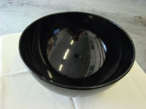 Overhead view of water pan