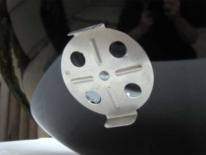 Close-up of bowl vent damper