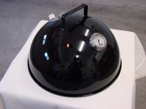 Overhead view of lid
