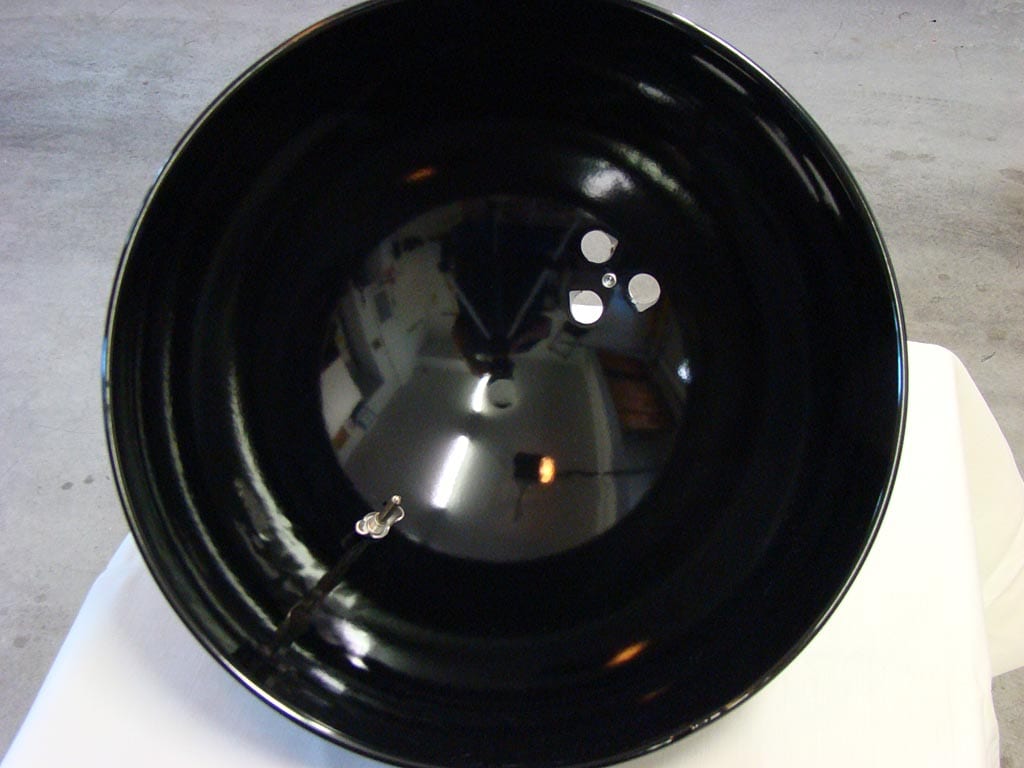 Interior view of lid