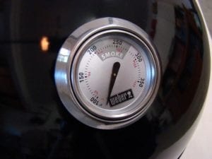 Close-up of lid thermometer