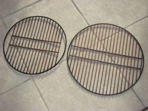 Overhead of charcoal grates