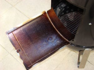 Access door hanging from side of WSM