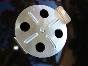 Close-up of lid vent damper