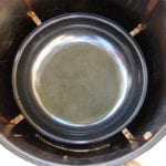 Water pan in middle cooking section