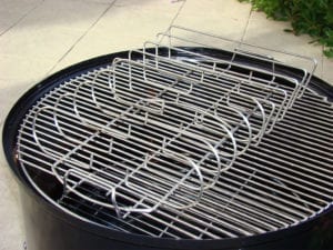 Two nested Weber rib racks