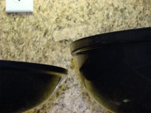 Detail of water pan lip