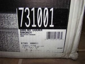 22.5" model number label