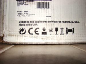 Close-up of Made in USA text