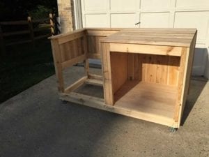 Anthony N cart clad in cedar