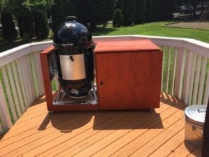 Anthony N WSM stained cedar cart