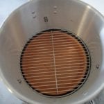 View into Mini WSM of bottom cooking grate