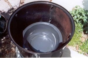 Overhead view of Brinkmann pan inside WSM