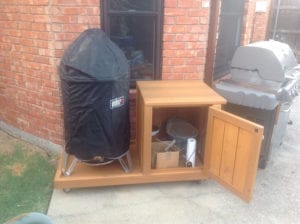 Storage cabinet open