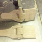 Handcrafted wooden hinges
