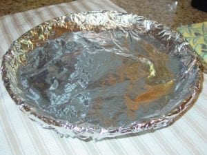 Sand covered with foil