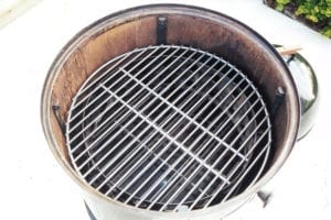 Second charcoal grate inserted