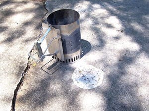 Exploded concrete patio