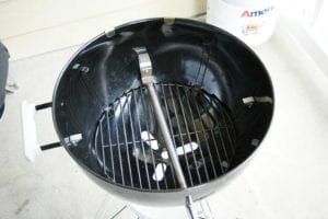 Interior view of gas burner tube