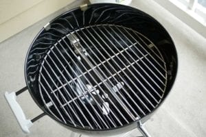 Interior view of additional charcoal grate