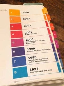 My cooking log binder