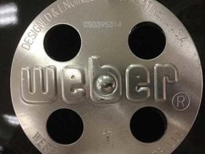 Example of dual-coded 2014 AH/CS Weber kettle