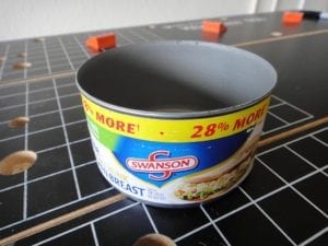 Short, wide steel can