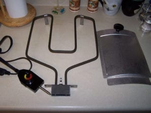 Electric smoker element and spare WSM access door