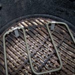 Close-up of electric element in charcoal grate