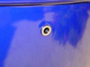 Probe thermometer eyelet - exterior view