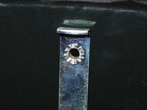 Probe thermometer eyelet - interior view