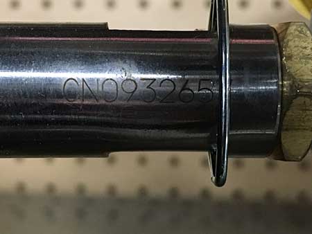 Example of 2013 CN code on a Go-Anywhere Gas grill