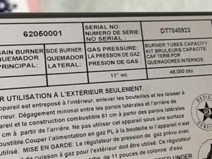 Example of 2017 DT code on a Genesis II E-410 made in China