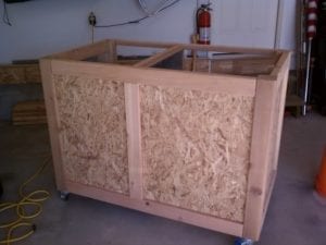 View of back of cabinet