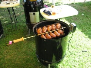 Rotisserie adapted to 18-1/2" WSM