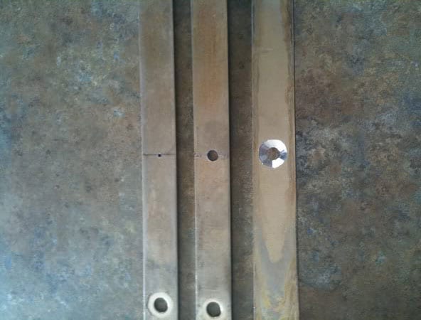 Drilling counter sunk holes in grill straps