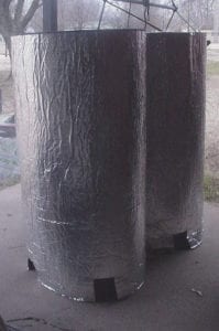 Space Age hot water heater jackets