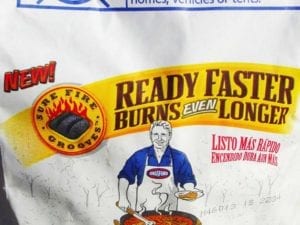 This graphic on the bag identifies the new product.