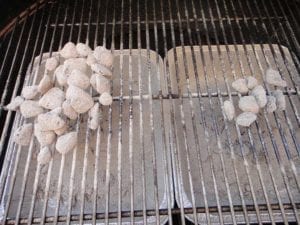 Unburned 2014 Kingsford (left) and 2015 Kingsford (right) at the end of 2 hours.