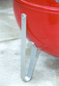 Clear anodized aluminum leg