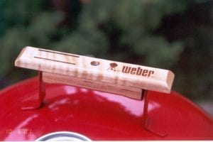 Natural finish wooden lid handle