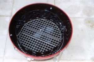 Smaller secondary charcoal grate installed