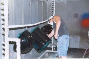 Parts readied for sparying