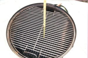 8-1/2" from charcoal grate to cooking surface