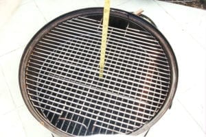 3-1/2" from charcoal grate to cooking surface