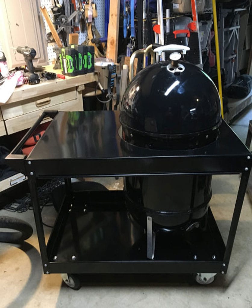 SWright Harbor Freight adapted WSM cart